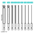 thumbnail image 2 of Screwdriver Ball End Hex Screwdriver Bits Set Metric Ball End Hex Key Screwdriver Bits Head Allen Hex Bit Compatible with Power Drills, 2 of 8