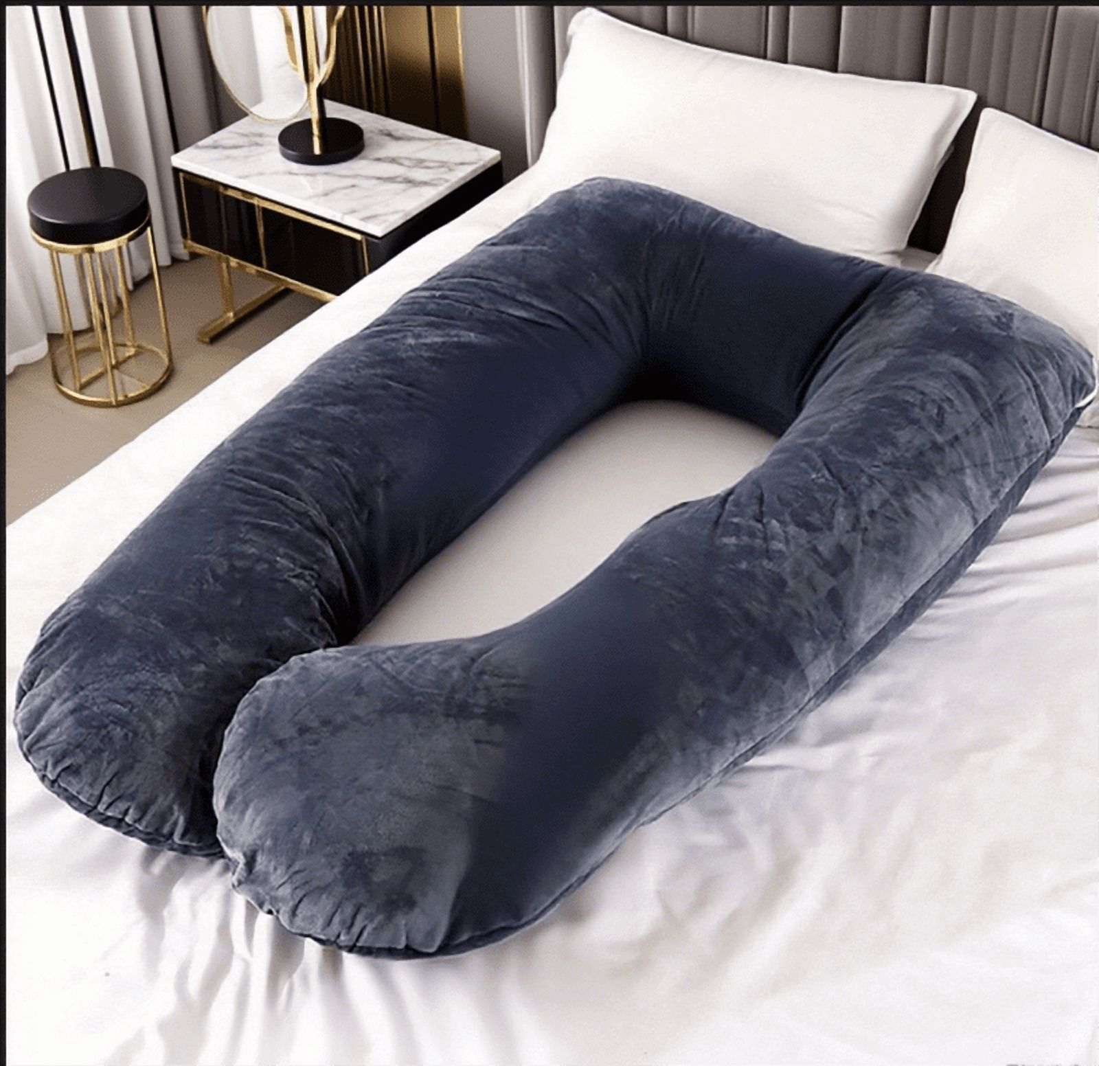 The velvet maternity pillow is soft to the touch and less irritating to the skin, bringing a comfortable touch to pregnant women
