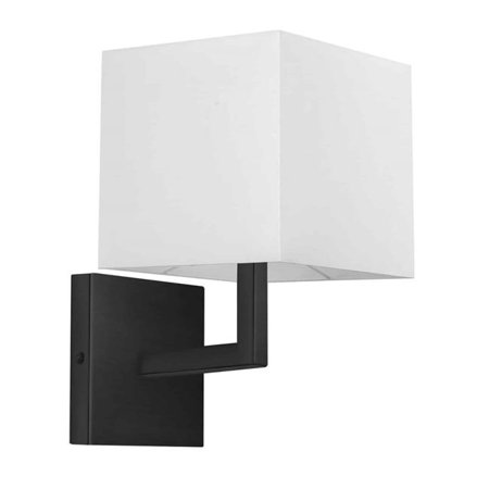 

Dainolite 77-1W-MB-WH 1 Light Incandescent Matte Black Wall Sconce with White Shade