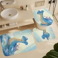 thumbnail image 6 of Lapras 4 Pcs Shower Curtain Set with Non-Slip Rug, Toilet Lid Cover and Bath Mat, Colorful Waterproof Shower Curtain with 12 Hooks, Bathroom Decor Accessories 72" x 72", 6 of 8