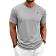 thumbnail image 2 of Gunia Mens Workout Gym Shirts Summer Men'S Large Sized Sporty Patterned Denim Short Sleeved Round Neck T Shirt Tees For Running Athletic Sport Tops Tshirt For Men Light Gray 3Xl, 2 of 8