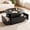 Lift Top - Black, variant on Hironpal 31" Lift Top Coffee Table with LED Light, Modern Round Center Table for Living Room, Drawers,Black