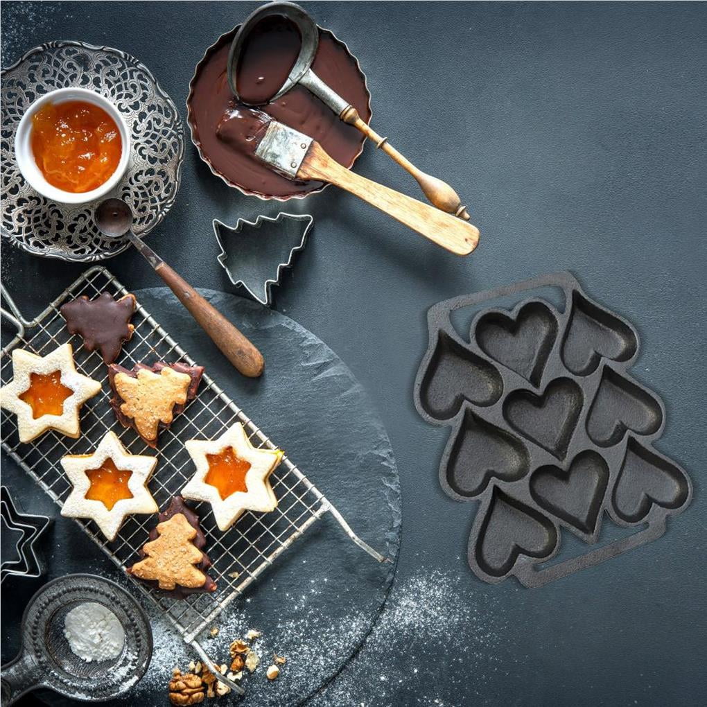 Heart Shaped Blini Pan Cast Iron Pancake Pan - China Bakeware and Cake  Mould price