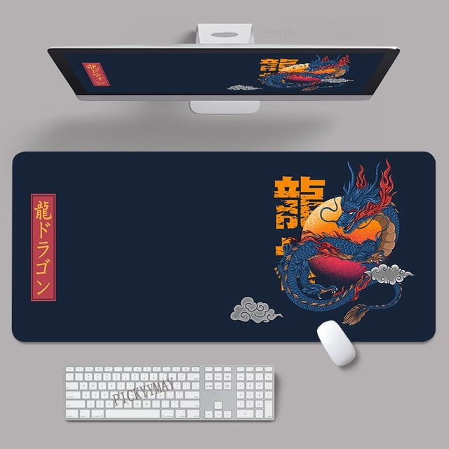 Alfombrillas de ratón Dragon Element Art para Gaming, alfombrilla grande de goma para Gamer, diseño de escritorio para regalo, 400x900 LIUWENJING unisex