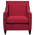thumbnail image 3 of Kingfisher Lane Fauteuil Rembourré Contemporain en Tissu Accent Rouge Baies, 3 of 12