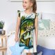 thumbnail image 4 of Balery Big bass fish Camisón de princesa para niñas, pijama de algodón con mangas abullonadas, suave y bonito.-Medium, 4 of 6