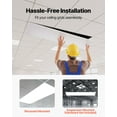 thumbnail image 6 of 1x4 FT LED Flat Panel Light 5700LM Ceiling Light Fixture 3000K/4000K/5000K Dimmable, Slim Design with High CRI, Energy Efficient, Ideal for Homes, Offices, Warehouses, Retail Stores, Garages, 2 PCS, 6 of 11