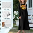 thumbnail image 6 of DISNIMO Black Thanksgiving Girls Dresses Long Sleeve Girls Dresses Size 13/14 Dresses For Kids 2024 Casual Fall Frock for Kids Swing Dress Long Sleeve Midi Sun Dress with Side Pockets, 6 of 7