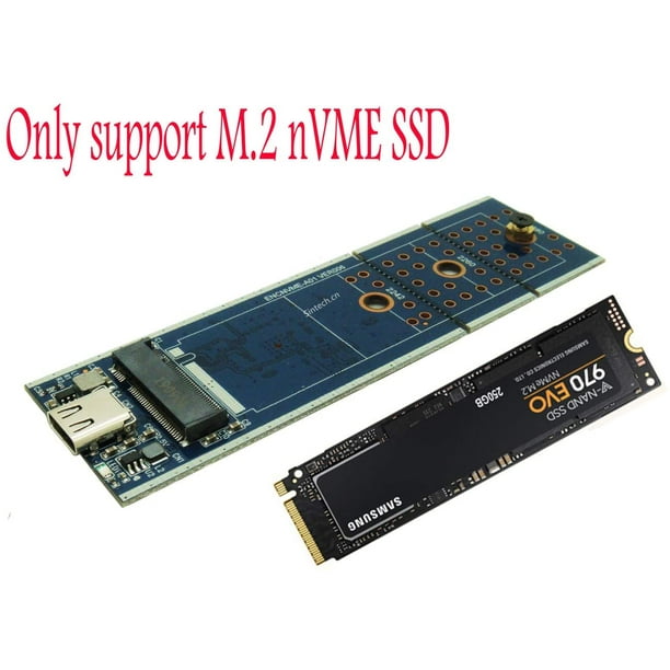 Sintech nVME USB SSD Card,USB 3.0 M.2(NGFF) M Key SSD External Case Box  with USB 3.1 Type C Connector(Not Support M.2 SATA SSD)