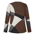 thumbnail image 5 of GigrtiJin Fall Blouse for Women Color Block Long Sleeve Pullover Tops Lightweight Flannel Crew Neck Plus Size Shirts, 5 of 5