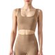 thumbnail image 1 of Txlixc Chaleco deportivo femenino, chaqueta de cuello cuadrado con estera extraible Txlixc  moda, 1 of 8