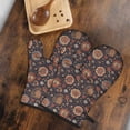 thumbnail image 5 of Pioneer Flower Floral Print Pattern Oven Mitt 2-Pack Set, Heat Resistant Kitchen Gloves, 7.7" X 12", 5 of 6