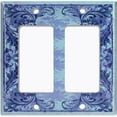 thumbnail image 6 of Metal Light Switch Plate Cover Elegant Blue Grape Vine Damask Frame FRA050, 6 of 13