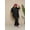 Black, variant on Womens Plus Size Sets 2 Piece Outfits Casual Short Sleeve Top and Flare Pants Tracksuit Black 3XL
