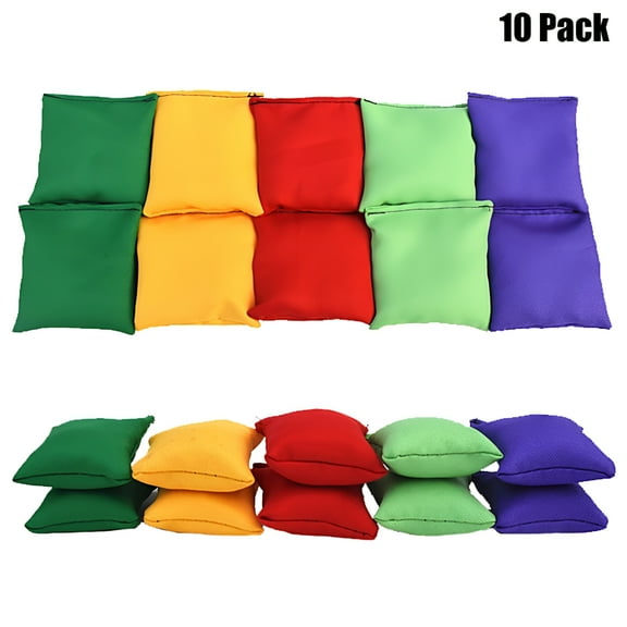 BESTSKY 10Pcs Nylon Bean Bags Fun Sports Outdoor Family Games Bean Bag Toss Carnival Toys