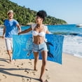 thumbnail image 2 of XWSHYW Playa Toalla de Playa Rectangular Toalla de Fibra Fina Estera de Playa Toalla de Baño Mantón Absorción de Agua Portátil y de Secado Rápido para Todas Las Estaciones Tamaño Universal Lo Suficie, 2 of 4