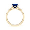 thumbnail image 2 of ANGARA Lab Grown 2.2 Ct Blue Sapphire Engagement Ring for Women in 14K Yellow Gold (Size-8mm) | September Birthstone, Anniversary, Jewelry Gift for Women | Lab-Grown Blue Sapphire Ring, 2 of 8