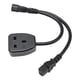 thumbnail image 1 of Cable IEC320 C13 UK, enchufe hembra a C14 macho, 1 entrada y 2 salidas, carcasa de PVC aislada impermeable, Cable divisor IEC320 Y de 100-250V, 1 of 5