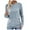 Sky Blue, variant on Besolor Womens Long Sleeve Tunic Tops Trendy Crewneck Ruched Side Button Shirts Casual Ladies Going out Blouse