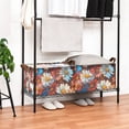thumbnail image 3 of Yayeee Foldable Storage Basket for Shelves with Handles Waterproof Cloth Bins, Vibrant Floral, 3 of 7
