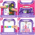 thumbnail image 6 of BATTOP Art Easel for Kids, Adjustable Standing Rotatable Double Sided Easel with Painting Accessories for Toddlers Boys and Girls,Purple, 6 of 8