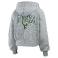 thumbnail image 3 of Women's WEAR by Erin Andrews Heather Gray Milwaukee Bucks Speckled Radiator Full-Zip Hoodie, 3 of 3