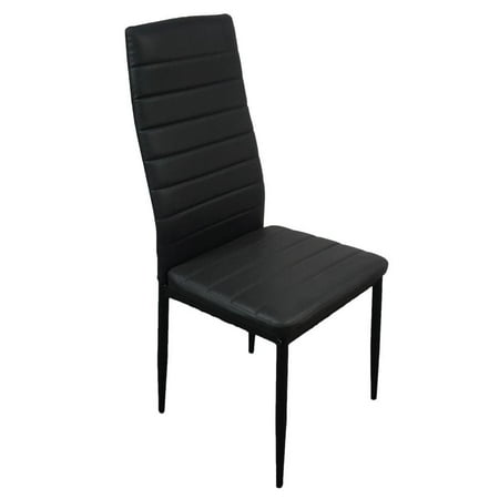 Ktaxon Dining Chair 6pcs Elegant Assembled Stripping Texture High Backrest Dining Chairs Black Walmart Com Walmart Com