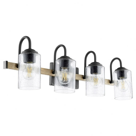 Quorum Lighting - Pepper Glass - 4 Light Bath Vanity