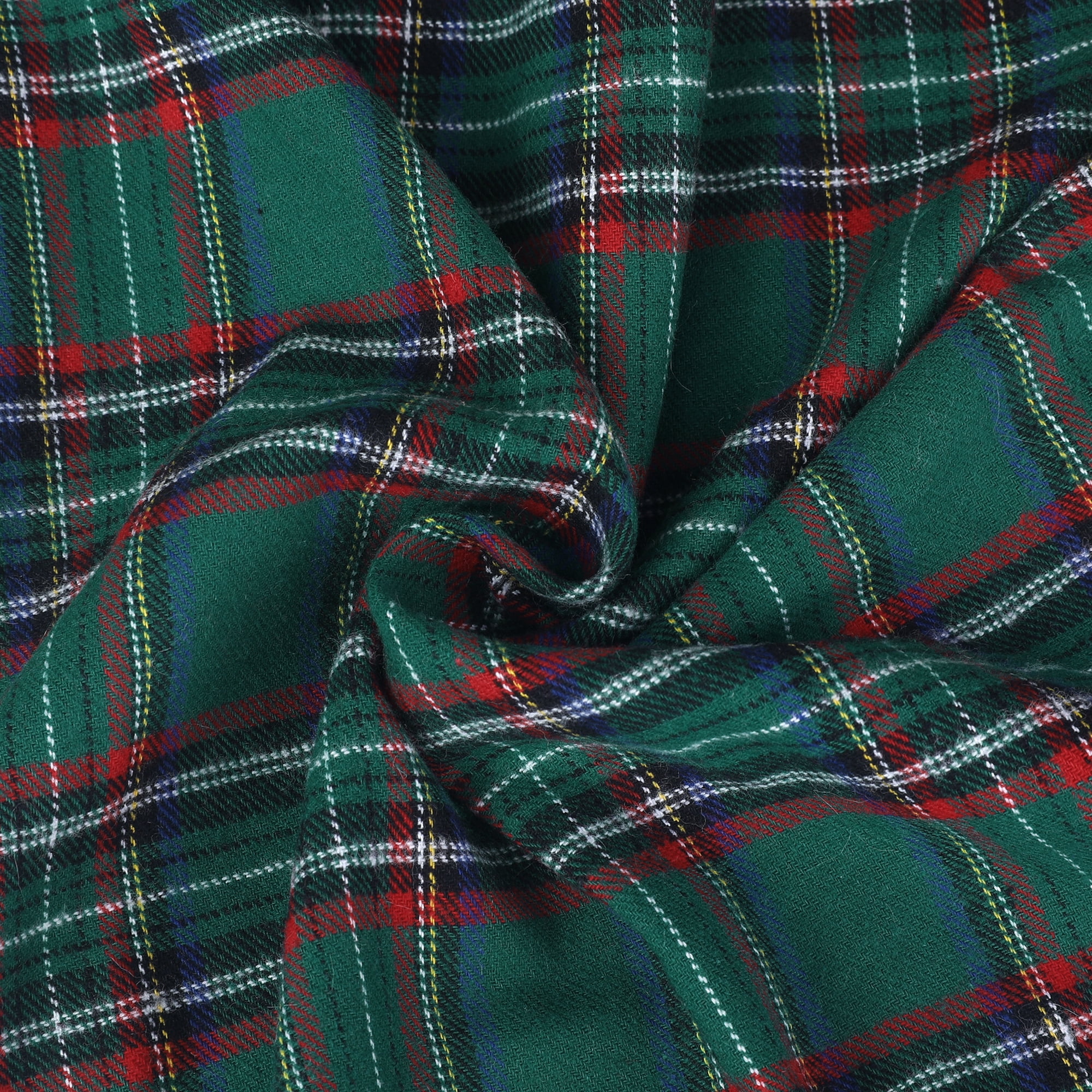 Unique Bargains 2 Pack Plaid Pillow Covers Double-Sided Checked Decorative Pillow Covers Green 18" x 18"