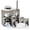 Color 2, variant on Bathroom Accessory Set 6 Piece with Bathroom Black White Funny Raccoon Otter Toilet Paper Animal Toothbrush Holder, Soap Dispenser, Soap Dish, Trash Can with Lid, Toothbrush Cup, Toilet Brush Holder