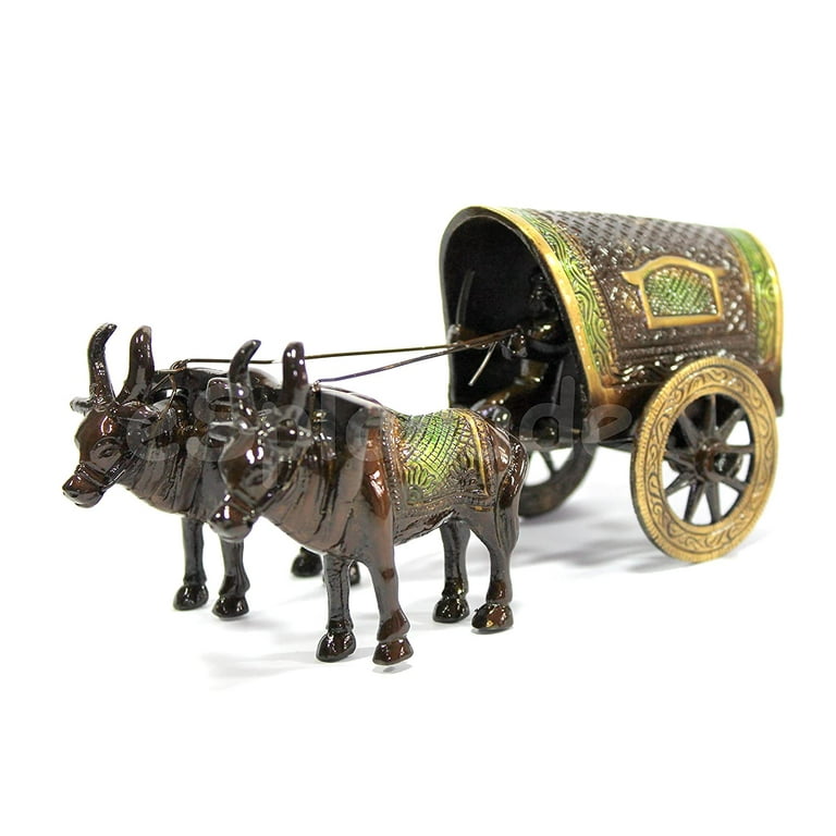 Buy Vintage Brass Bullock Cart Figurines