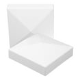 thumbnail image 2 of Shisuyan 2pcs Fence Post Caps Plastic Outdoor Post Caps Cover Fence Post Covers Fence Poles Protector for Mailbox Lamp Post Piling Cap White, 2 of 8