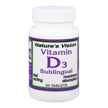 Natures Vision La vitamine D3 sublinguale, 60 Ct
