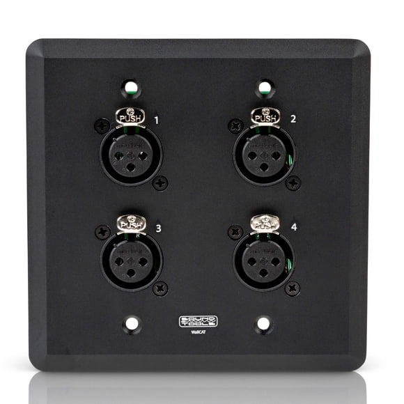 Wall CAT FX-B (female, black) - Audio over shielded CAT cable. Capable of sending analog audio, DMX, Clear-Com and AES.