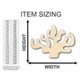 thumbnail image 2 of Unfinished Wood Coral Shape - Ocean - Nursery - Craft - up to 46" DIY 5" / 1/4", 2 of 3