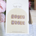 thumbnail image 1 of Puntas de uñas largas y recortadas, hechas a mano, de tacto lujoso, uñas postizas, talla S, talla M, talla XS, código completo para decoración de uñas, 1 of 4