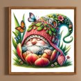 thumbnail image 3 of Pintura de diamante 5D DIY taladro redondo completo arte de gnomo floreciente decoración del hogar 30x30cm, 3 of 9