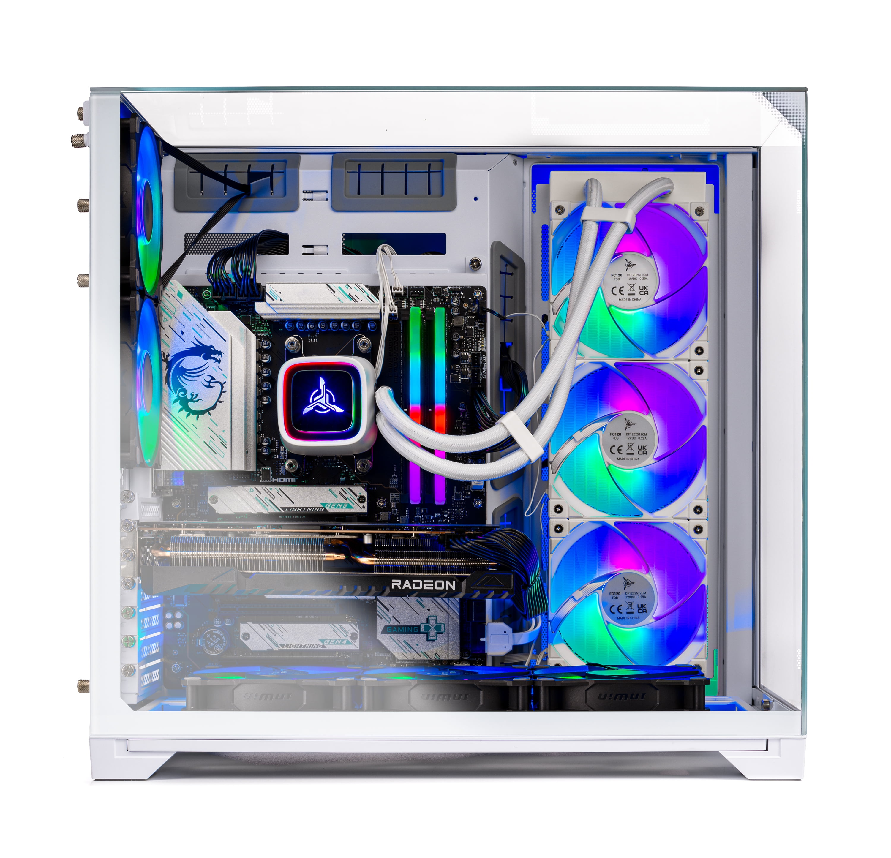 Skytech Gaming O11 Vision Gaming PC, AMD Ryzen 7 9850X3D 4.7GHz, AMD RX 9070XT 16GB VRAM, 2TB NVMe SSD, 32GB DDR5 RAM 5600, 850W GOLD ATX 3 PSU, 360 ARGB AIO , Wi-Fi, Win 11, Desktop