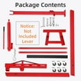 thumbnail image 3 of Folding Hydraulic Engine Hoist 2 T,Cherry Picker Shop Crane with 6 Casters&Telescopic Boom,4400 Lbs Capacity Heavy Duty Engine Hoist Crane Lift for Garage,Workshop,Automotive Repair(ship in 2 boxes), 3 of 7