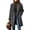 Grey, variant on Women's Winter Notched Collar Plaid Wool Trench Coat Button Down Mid Long Overcoat Outerwear, Women's Plaid Wool Blend Trench Coat, Notched Lapel Single-Breasted Mid-Length Overcoat with Pockets