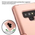 thumbnail image 4 of Kaleidio Case For Samsung Galaxy Note 9 [TUFF Armor] Impact Protective Hybrid [Shockproof] 3-Piece Dual Layer Rubber Cover w/ Overbrawn Prying Tool [Rose Gold/Blush Pink], 4 of 6