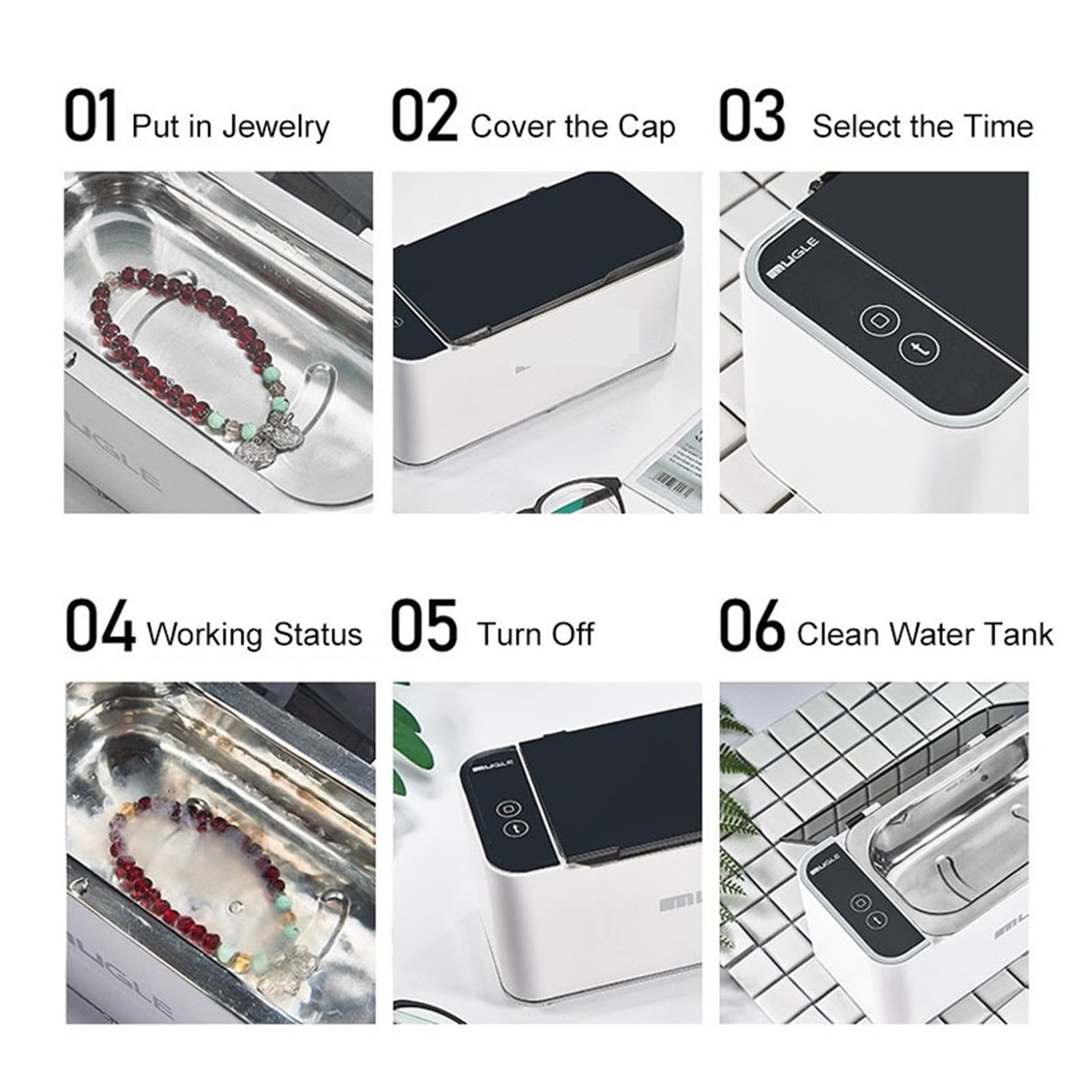 Ultrasonic Cleaner For Jewelry Glasses Circuit Board Contact Lens Watches Intelligent Commercial Cleaning Machine ,Strong Cleaning