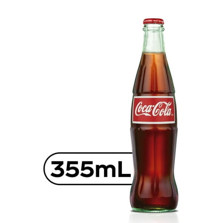 Coca-Cola Cane Sugar Mexican Soda Pop, 355 ml Glass Bottle