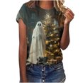 thumbnail image 5 of Virmaxy Haut à Manches Courtes Imprimé Halloween 2024 pour Femmes, Col Rond, Multicolore-21 XXXXXL, 5 of 5