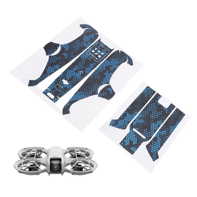 Drone Skin Sticker, PVC Blue Snake Scale Style Easy To Apply Drone Body Decal Precise Fitting for NEO