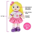 thumbnail image 4 of Playtime By Eimmie 14 Muñeca suave para bebé - Muñecas de trapo de felpa para niñas y niños de 2 años - Cuerpo de tela lavable y sensorial - Eimmie - Muñeca de peluche - Muñeca de felpa para niña, 4 of 5