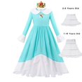 thumbnail image 1 of Vestidos de princesa de melocotón para niñas, disfraz de fantasía con manga de burbuja, trajes de Cosplay para fiesta de Halloween, ropa para niños de 2 a 10 años Fivean unisex, 1 of 2