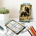 thumbnail image 4 of NETHOUSE Majestic Horse Spiral Coloring Book for Adult, A5 Wooden Cover, 30 Coloring Pages of Elegant Horse Illustrations, Running Horse, Tail Art and Nature-Inspired Scenes, Detailed Mane, 4 of 6