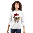 thumbnail image 3 of Cute Santa Pug Bulldog Christmas Sweatshirt for Men or Women Brisco Brands S, 3 of 5
