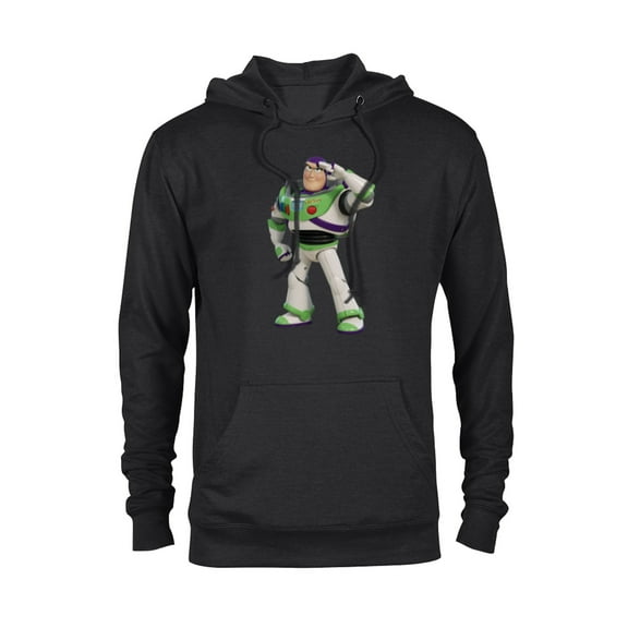 Disney Pixar Toy Story 4 Buzz Lightyear Hero Salute T-Shirt - Pullover Hoodie for Adults - Customized-Black
